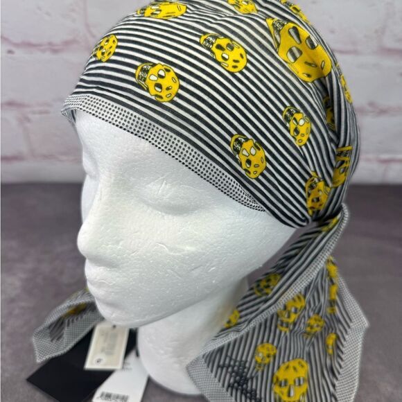 Alexander McQueen NWT Striped Skull Print Scarf - Picture 3 of 9